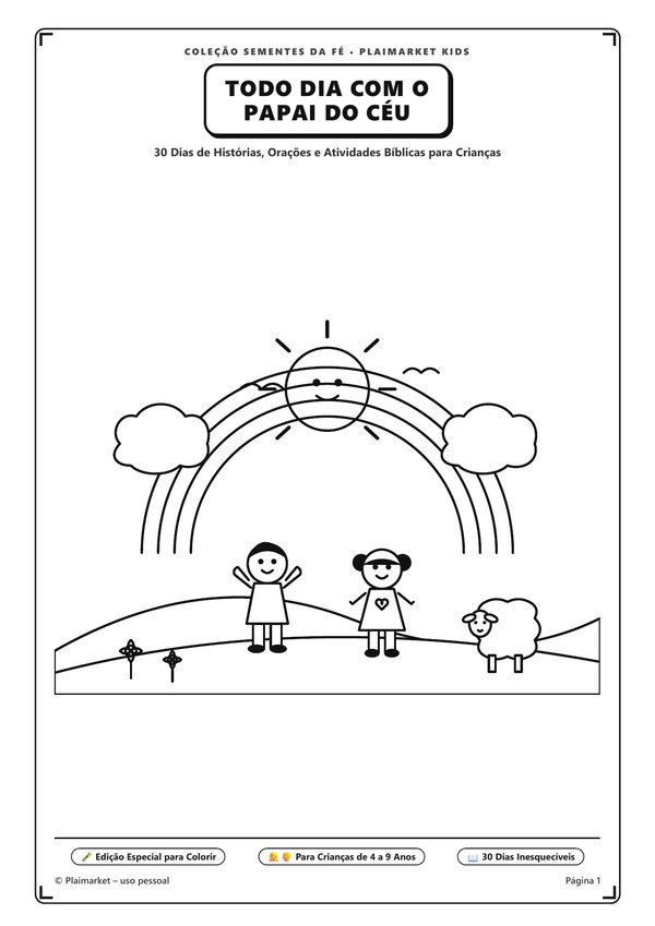 Cada Día con Papá Dios: Devocional Infantil de 30 Días para Colorear