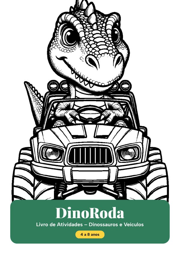 DinoRoda: Livro de Atividades – Dinossauros e Veículos