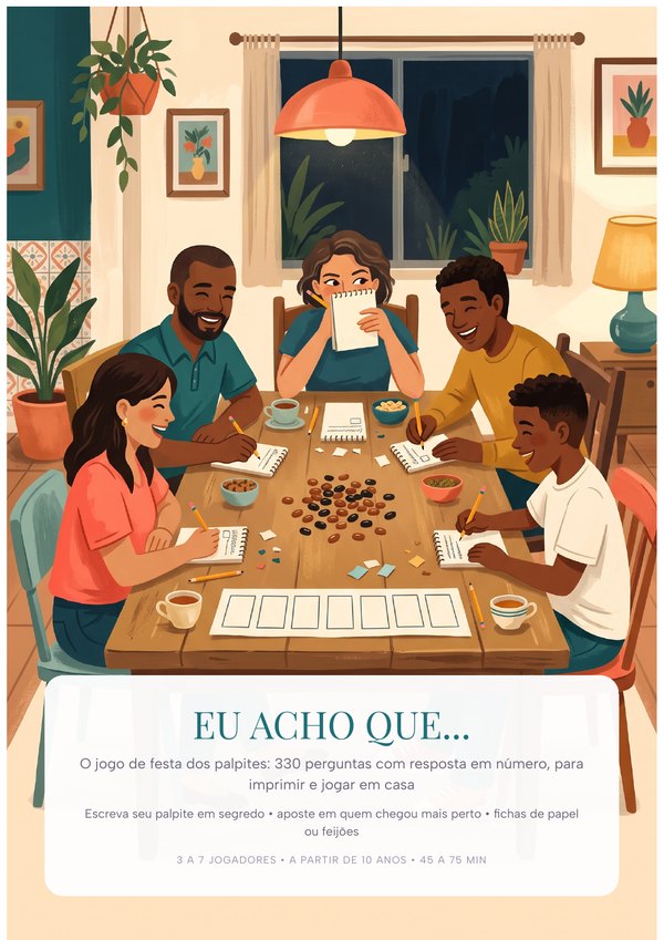 EU ACHO QUE...: Jogo de Palpites com 330 Perguntas para Imprimir