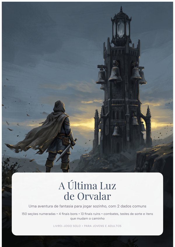 The Last Light of Orvalar: Solo Fantasy Gamebook with 150 Sections