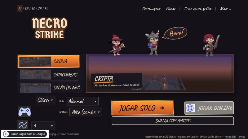 Necro Strike: Heroes vs Skeletons Browser FPS