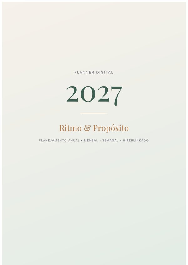 Planner Digital 2027: Ritmo & Propósito