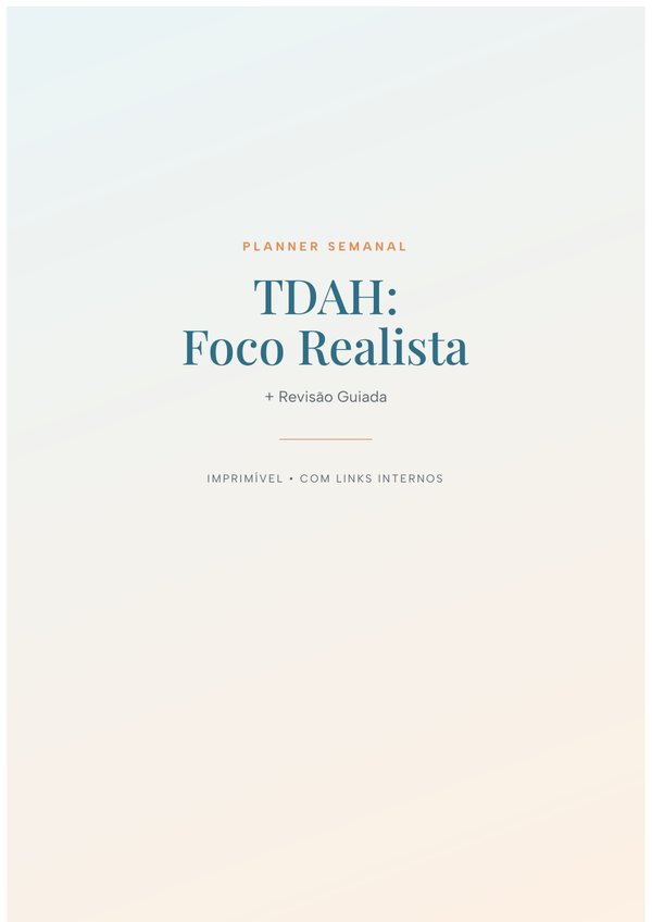 ADHD Weekly Planner: Realistic Focus + Guided Review