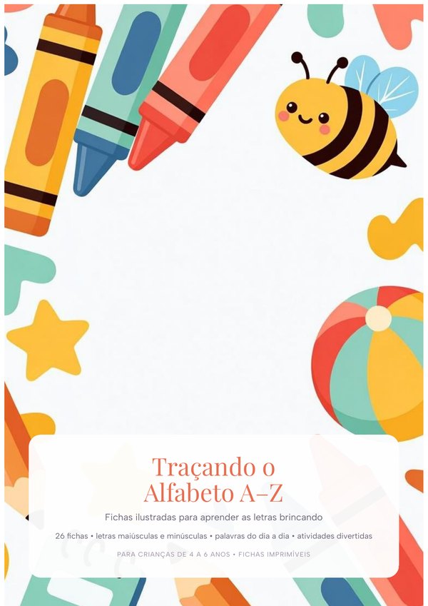 Tracing the Alphabet A–Z: 26 Illustrated Letter Worksheets