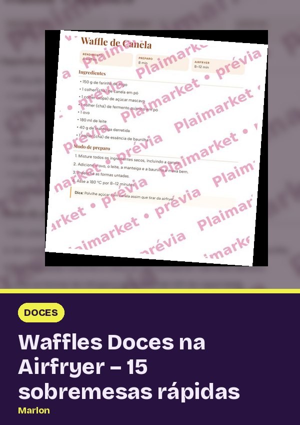 Waffles Doces na Airfryer – 15 sobremesas rápidas