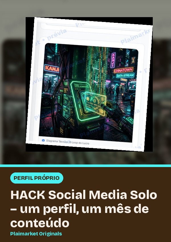HACK Social Media Solo – um perfil, um mês de conteúdo