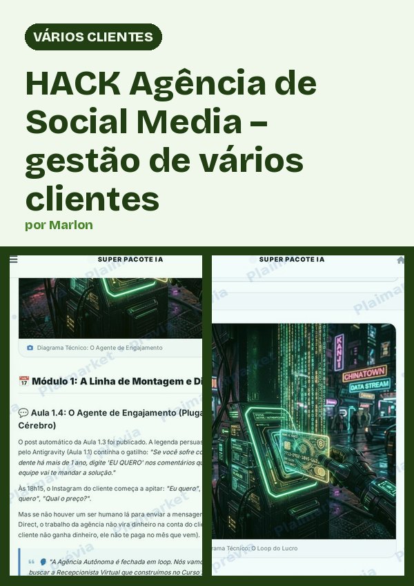 HACK Agência de Social Media – gestão de vários clientes