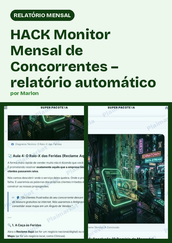 HACK Monthly Competitor Monitor – Automatic Report