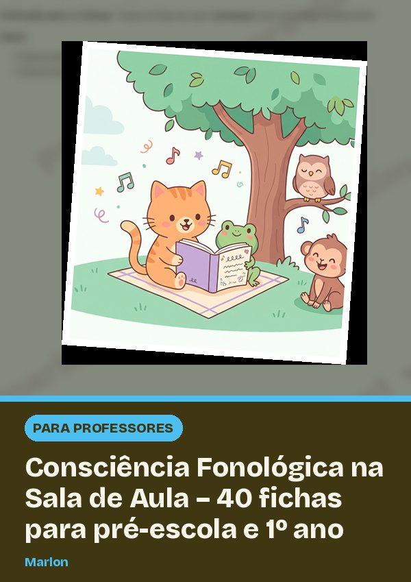 Phonological Awareness in the Classroom – 40 Sheets for Pre-K and 1st Grade