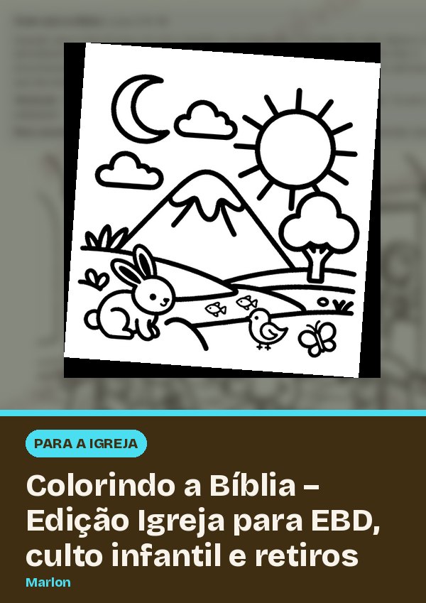 Coloreando la Biblia – Edición Iglesia para escuela dominical, culto infantil y retiros